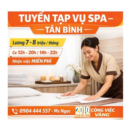 TUYỂN DỤNG TẠP VỤ DỌN PHÒNG SPA