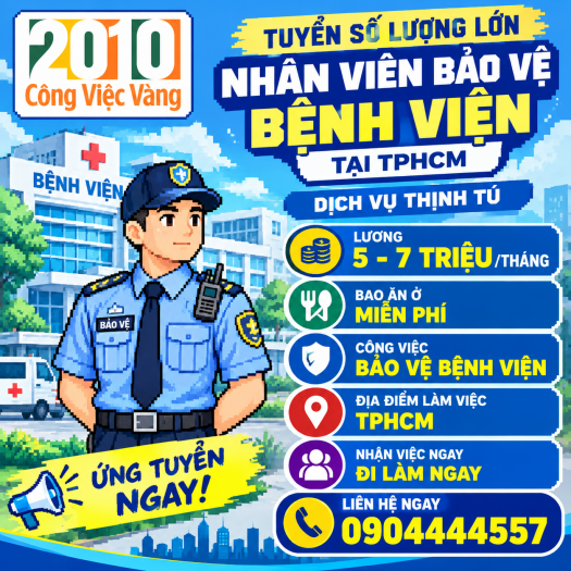 Tuyển Dụng Số Lượng Lớn Nhân Viên Bảo Vệ Bệnh Viện - Dịch Vụ Thịnh Tú