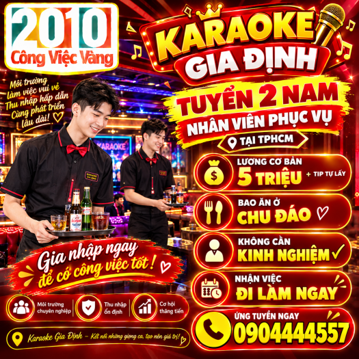 Karaoke Gia Định Tuyển 2 Nam Phục Vụ Lương Cao