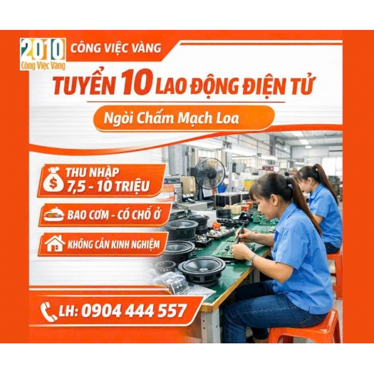 VIỆC LÀM ĐIỆN TỬ – NGỒI CHẤM MẠCH LOA