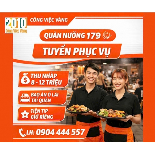 QUÁN NƯỚNG 179 BÌNH TÂN TUYỂN PHỤC VỤ