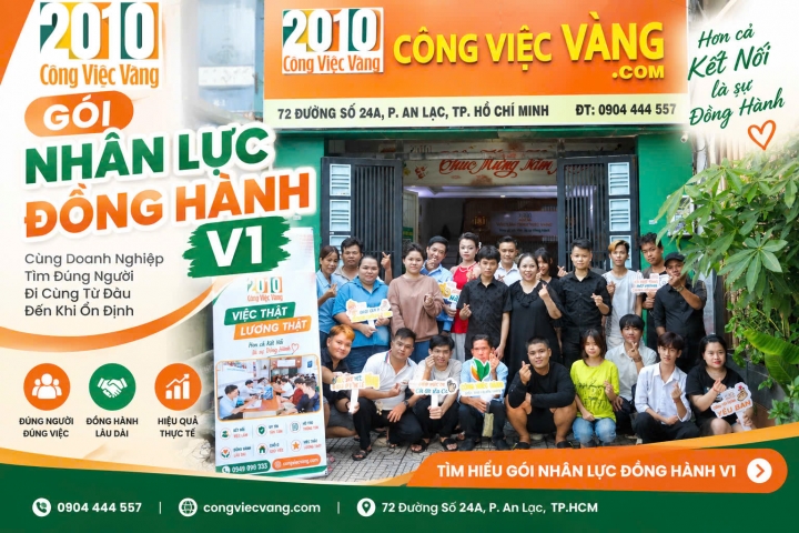Gói Nhân Lực Đồng Hành V1 – Giải Pháp Tuyển Lao Động 30 Ngày Công Tại TP.HCM